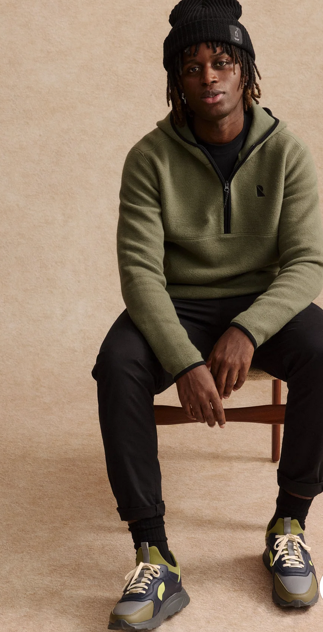 CAIMITO Fleece Hoodie, Biobaumwolle  green